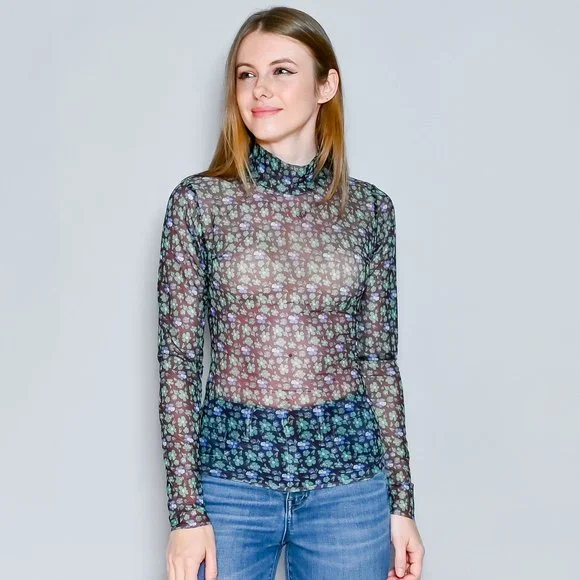 トップス Henrik Vibskov sheer tops Henrik Vibskov | Tops | Henrik Vibskov Sheer Mesh Floral